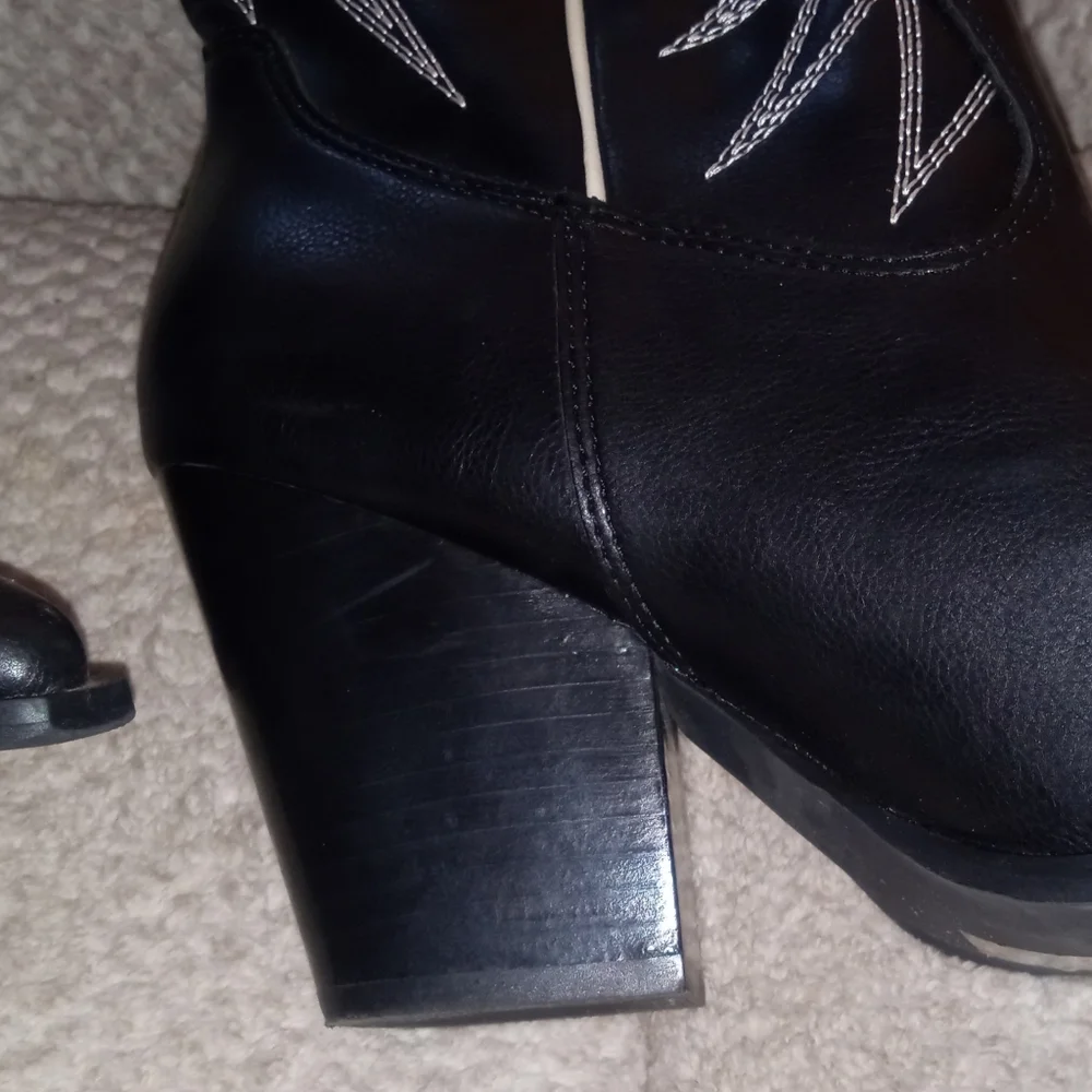 Oasis Society Black Western Dress Boots 7.5 - Picture 6 of 7
